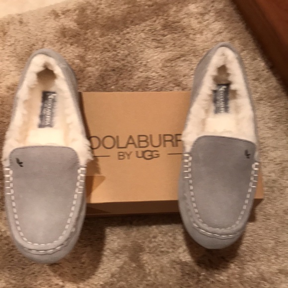 NWT KOOLABURRA BY UGG LEZLY 6 slippers slip ons shoes Grey cozy - Picture 2 of 11
